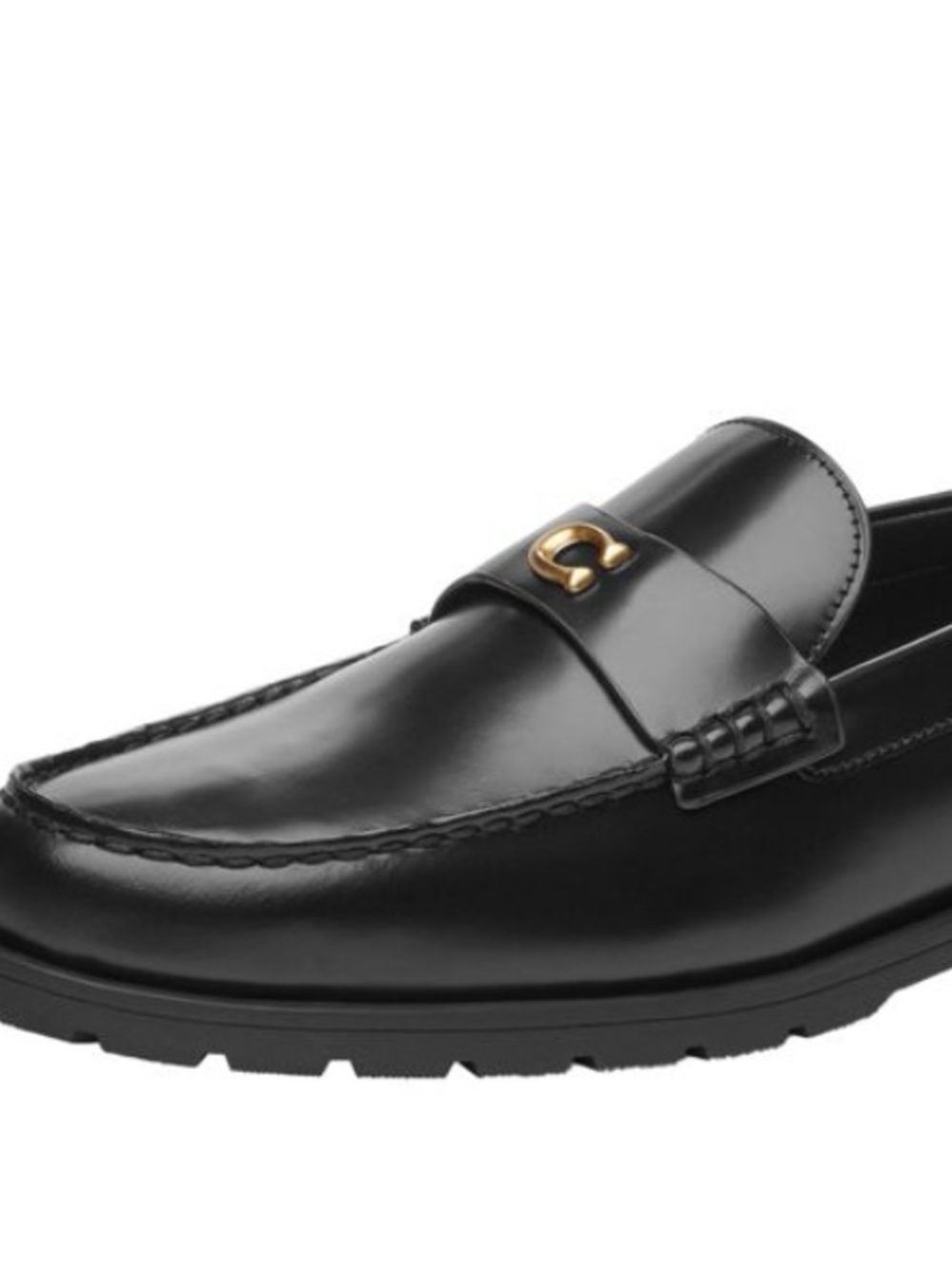 Coach women’s Black Leather Slip-On Loafers - Picture 2 of 3